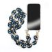Transparante Xiaomi Redmi Note 12 4G Transparante beschermhoes met gehard glas, lanyard/koord ringen blauw en goud