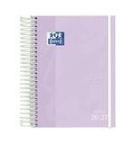 Oxford Touch Agenda 2026/2027, dag per pagina, extra stevige omslag, 12 x 18 cm, Spaans, lavendelkleuren