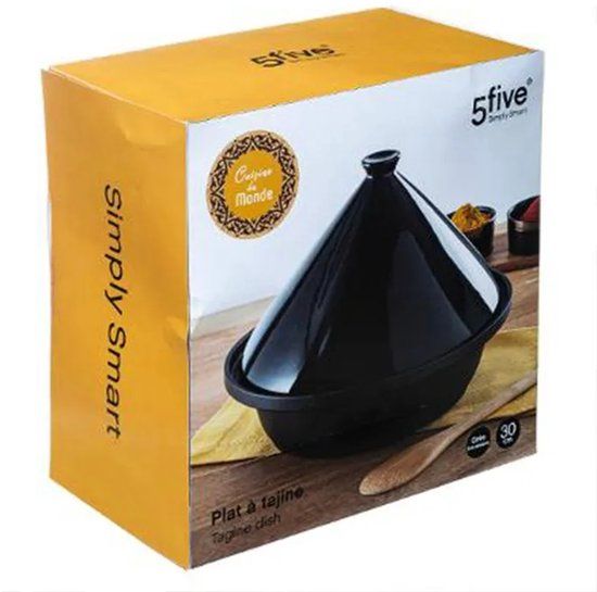 5 Five Simply Smart Tajineschotel Keramisch 30cm Zwart