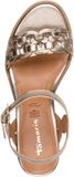 Tamaris - Dames - Plateau sandalen - Metallic - Maat 39