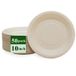 Rui bamboo Assiette jetable en fibre de bambou 10 pouces, lot de 50