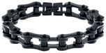 etNox hard and heavy Black Bike Chain Armband standaard 21 cm Roestvrij staal