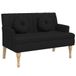 VidaXL Bankje met kussens 113x64,5x75,5 cm stof zwart