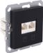 Q-Link Mql s-l prise encastrable noir tel/dat cat5e 2x8