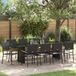 Maison Exclusive - Ensemble de jardin, 11 pièces, noir, en polyrotin