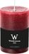 Wiedemann Bougie cylindrique/bougie pilier - bougie rustique - bordeaux - 7 x 10 cm - 43 heures de combustion