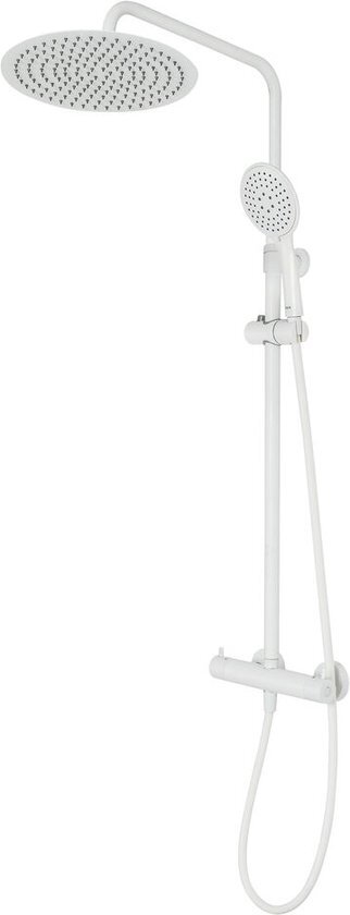 Tiger Twiss Doucheset - Regendouche Ø 30 cm - Handdouche Ø 12 cm - Wit