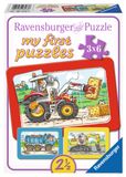 Ravensburger Graafmachine, tractor en kiepauto - Puzzel - 2+ jaar