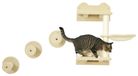 StarTech Wandgemonteerde klimset voor katten - 3-laags krabboom van hout - 4-delige klimwandset met hangmat - Wit
