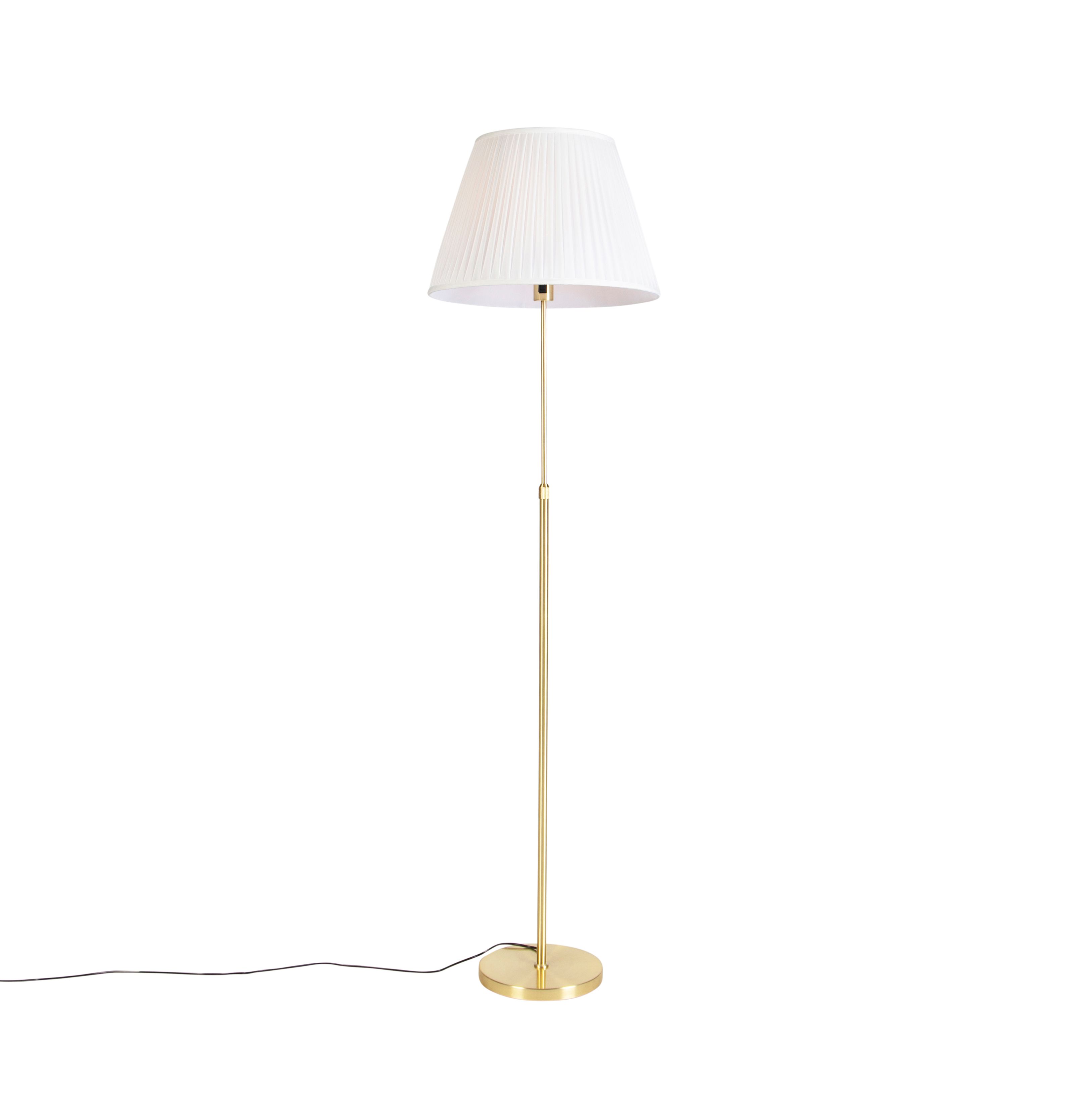 QAZQA Parte Vloerlamp - Goud - Crème - 175cm