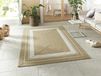 Tapis d'intérieur et d'extérieur, tressé, 160x230 cm, crème/beige