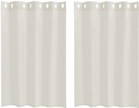 vidaXL Voile Gordijn 2 stuks Crème 140 x 140 cm Polyester