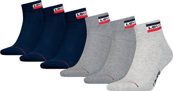 Levi's 6 paar Levis Mid Cut SPRTWR LOGO unisex sokken kousen 701220482