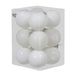 Othmar Decorations 12x Witte kunststof kerstballen 6 cm - Glans/mat/glitter - Onbreekbare plastic kerstballen wit