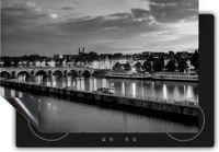 Chefcare Inductie Beschermer Maastricht Maas Rivier - Zwart Wit - 75x50 cm