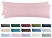 TRANKIELO® - Taies d'oreiller pour traversins – lot de 2 – microfibre – certifié – 40x145 cm – rose