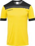 Uhlsport Offense 23 Shirt Korte Mouw Kinderen - Geel / Zwart / Antraciet | Maat: 140