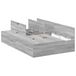 vidaXL - Opbergbedframe - Grijs - Sonoma - 120 x 200 cm - Bewerkt hout