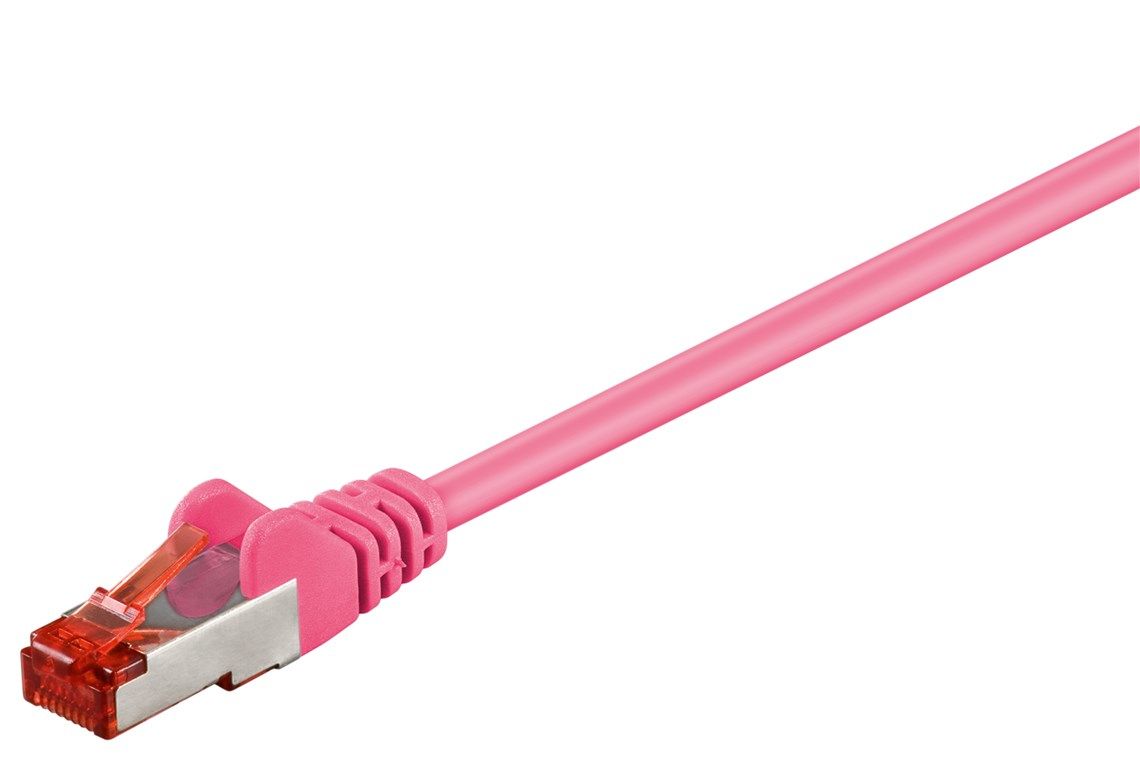 Goobay Cat6 S/FTP Netwerkkabel - 3m - Magenta