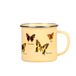Esschert Design Mok Vlinders 500 Ml Rvs Crème