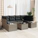 vidaXL Banc de jardin 8 pièces gris polyrattan