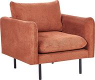 Beliani VINTERBRO - Fauteuil rétro - Doré brun - Polyester - Avec support lombaire
