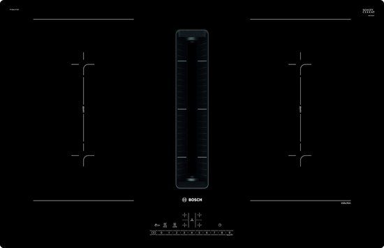Bosch Serie 6 PVQ811F15E - 80cm Induction Cooktop with Integrated Ventilation - Black