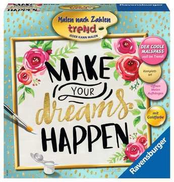 Ravensburger Make Your Dreams Happen Painting Set - Floral & Botanical - Square - Wall Decor - 222x222mm