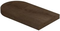 INK - Play Fontein Planchet met Blinde Bevestiging Rechts/links Afgerond in Echt Hout Fineer - 400x220x32 mm - Chocolate Fineer