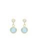 Lucardi Meisjes Oorhanger - Rond - Zirkonia - Cadeau - 9 Karaat - Geelgoud