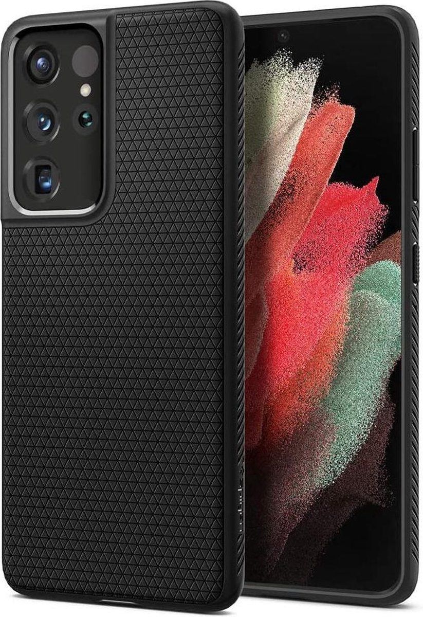 Spigen Liquid Air Hoesje Samsung Galaxy S21 Ultra - Zwart