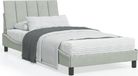 Maison Exclusive - Hanko Lit avec Matelas Gris Clair 100 x 200 cm Velours