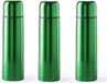 Merkloos / Sans marque RVS 3x 500 ml groen thermosflessen/isoleerkannen