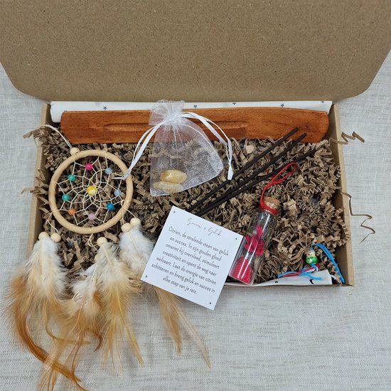 Cadeauset Succes en Geluk Mini Moonlie - Spiritueel cadeau met Citrien