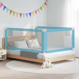 VidaXL Bedhekje peuter 200x25 cm stof blauw