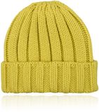 LGT JWLS Grofgebreide Dames Beanie met Omslagrand - Geel