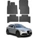 Omac Tapis De Sol Toutes Saisons En Caoutchouc Compatible Avec Alfa Romeo Stelvio 2016 À 2023, Revêtement De Sol Pour Voiture - Intérieur Antidérapant - Bords Hauts Noir