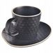 Artemis Tasse à expresso noire avec soucoupe, 95 ml, céramique