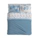 PENSIERI DELICATI Beddengoedset voor tweepersoonsbed, 100% katoen, beddengoedset voor tweepersoonsbed 180 x 200 cm, inclusief hoeslaken, toplaken en 2 kussenslopen, gemaakt in Italië, patroon