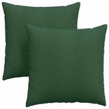 vidaXL - Zitkussens - 2 stuks - Corduroy stof - Donkergroen - 60 x 60 cm