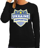 Bellatio Decorations Shoppartners Bv Ukraine supporter schild sweater zwart voor dames M