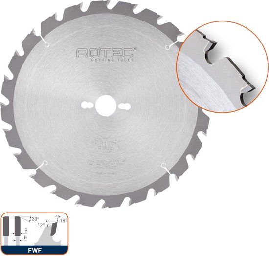 Rotec HM bouwzaagblad, ø315x3,2x30mm Z=24 FWF - 5532010