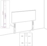 vidaXL Bedframe met hoofdeinde fluweel roze 100x200 cm