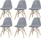 Goodivery ® Set de 6 Houssess de chaise universelles et extensibles pour chaises de salle à manger modernes - Gris