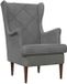 vidaXL Fauteuil Donkergrijs Fluweel