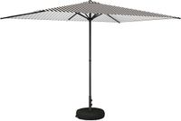 vidaXL Parasol de jardin avec pied Rectangulaire 2 x 3 m Polyester Noir et blanc