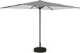 vidaXL Parasol de jardin avec pied Rectangulaire 2 x 3 m Polyester Noir et blanc