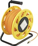 Renkforce RJ45 Netwerk Kabelhaspel CAT 6a (losse kabel CAT 7) S/FTP 50 m Oranje Halogeenvrij