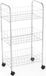 MSV Keukenwagen met 3 niveaus in chroom, verchroomd staal, zilver, 68 x 27 x 26,5 cm