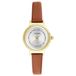 Trendy Kiss TC10174-02 Dames Polshorloge Analoog Kwarts Leer Bruin Zilverkleurig Goudkleurig 3 ATM